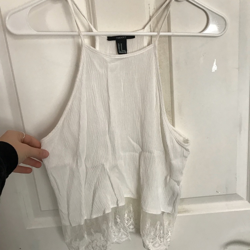 lace trim tank top - gently used